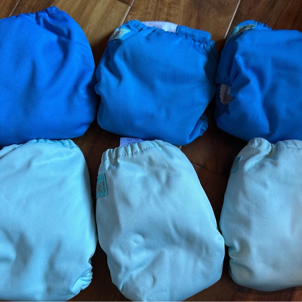 Cloth Diapers - Newborn - Alvababy - All in One - Blues (6)